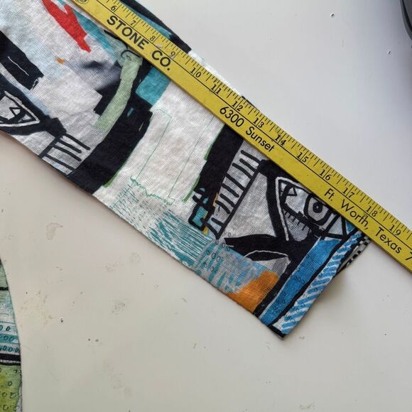 ET Lois Blouse Art To Wear Colorful 3/4 Sleeve Abstract, Size Medium - Picture 9 of 10